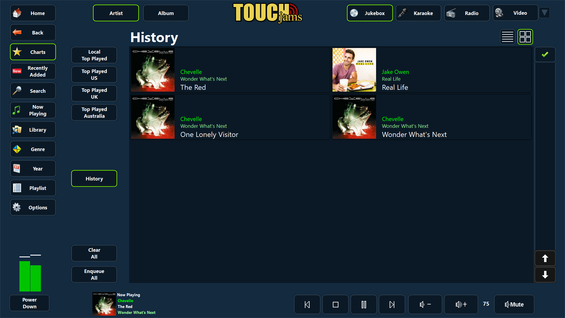 Top Played TNs History